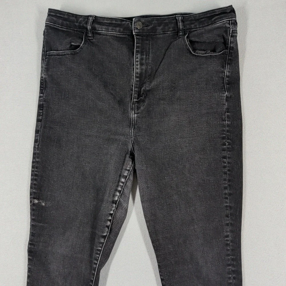 American Eagle Jeans Womens 20‎ Black Super Stretch Skinny High Rise Denim Pants